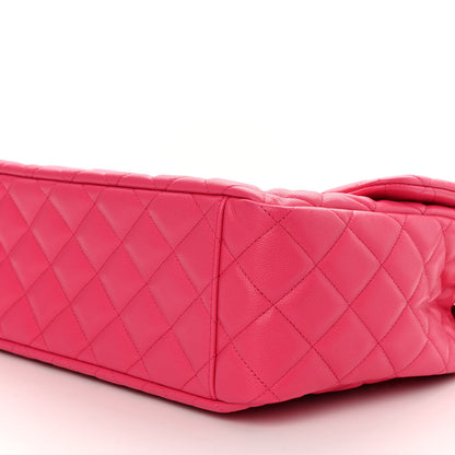 Chanel Caviar Quilted XXL Travel Flap Bag Dark Pink 10 of 11