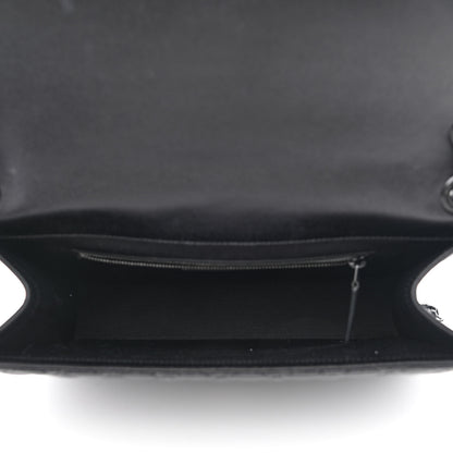 Saint Laurent Grain De Poudre Textured Mixed Matelasse Large Triquilt Monogram Monochrome Satchel Black 5 of 11