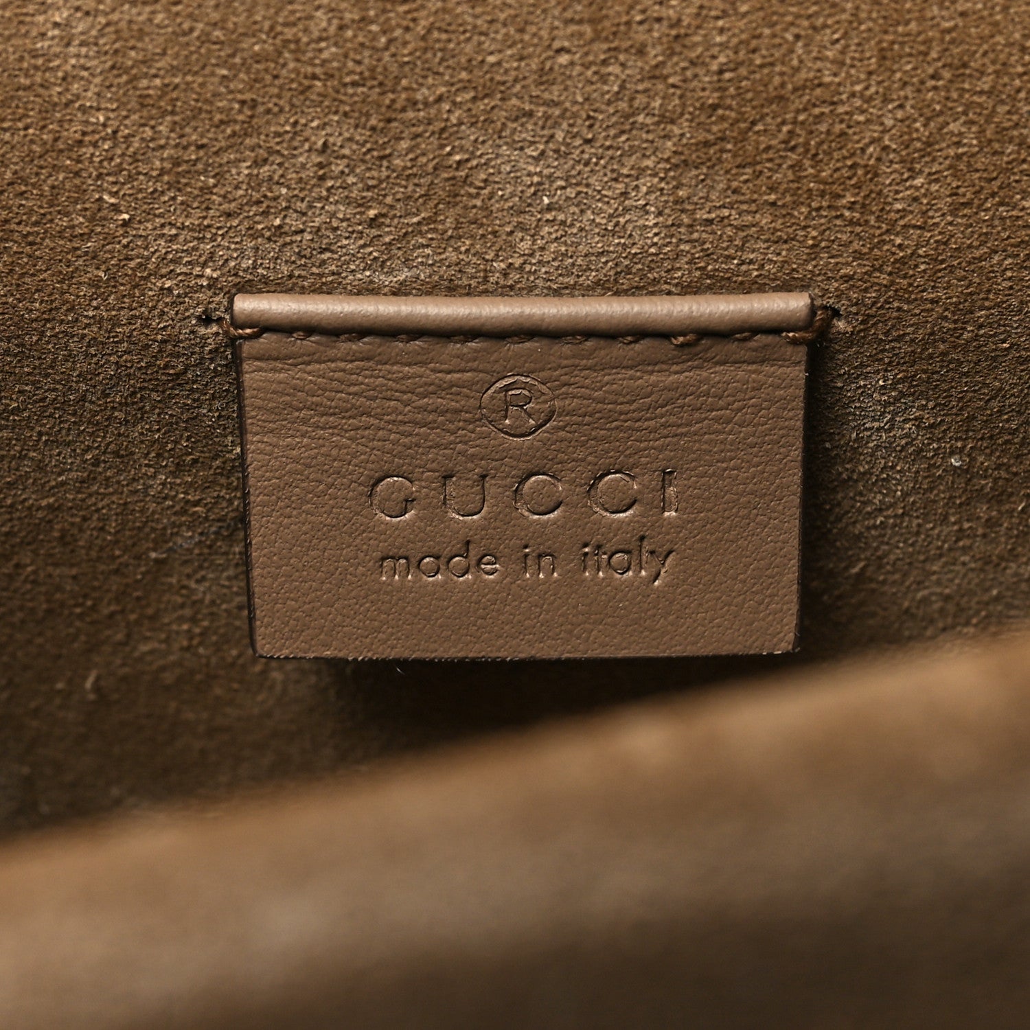 Gucci GG Supreme Monogram Suede Crystal Small Dionysus Shoulder Bag Beige Ebony Taupe 6 of 11