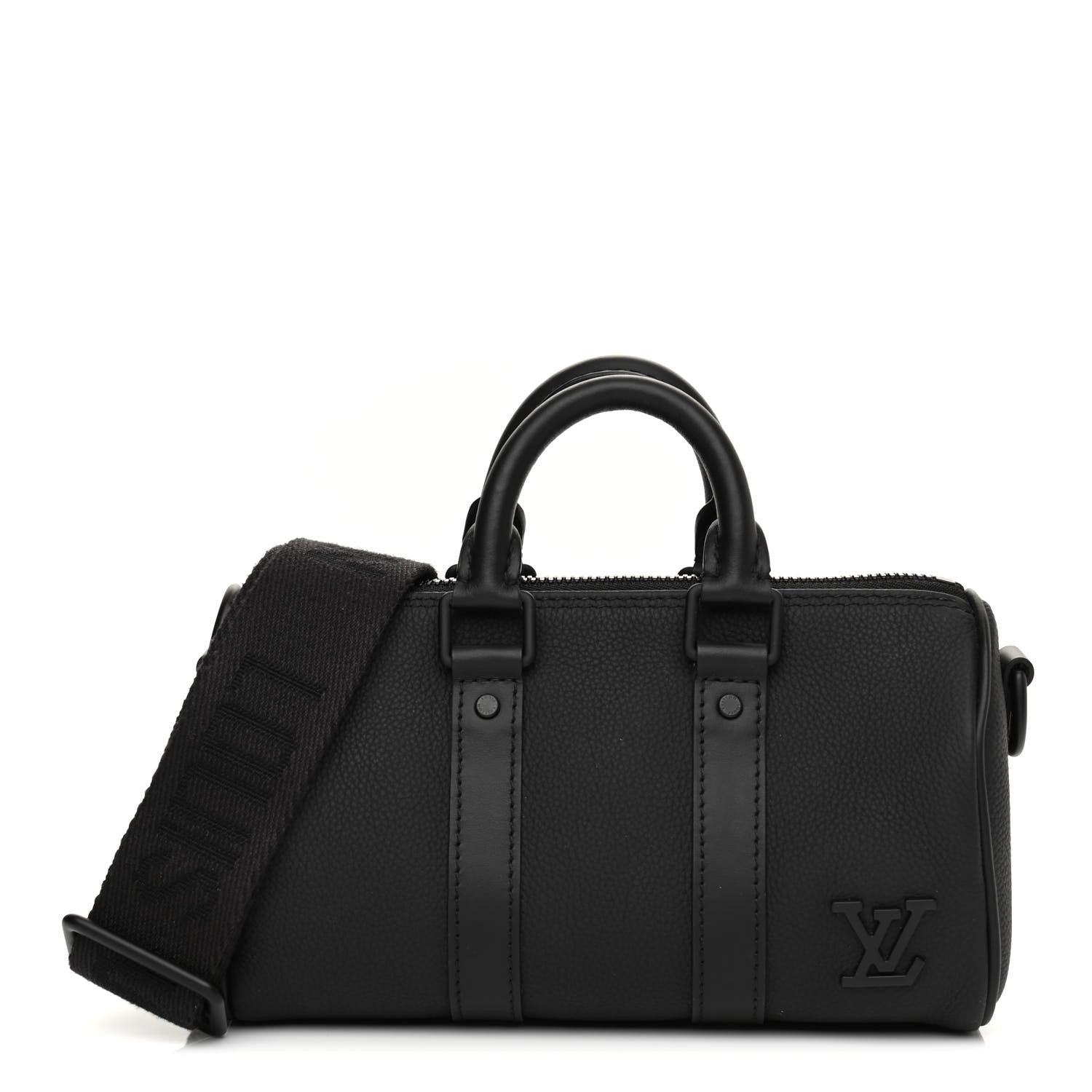 Louis Vuitton Grained Calfskin Aerogram Keepall XS Black 1 of 9