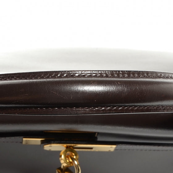 Hermes Box Kelly Retourne 32 Chocolate 19 of 20