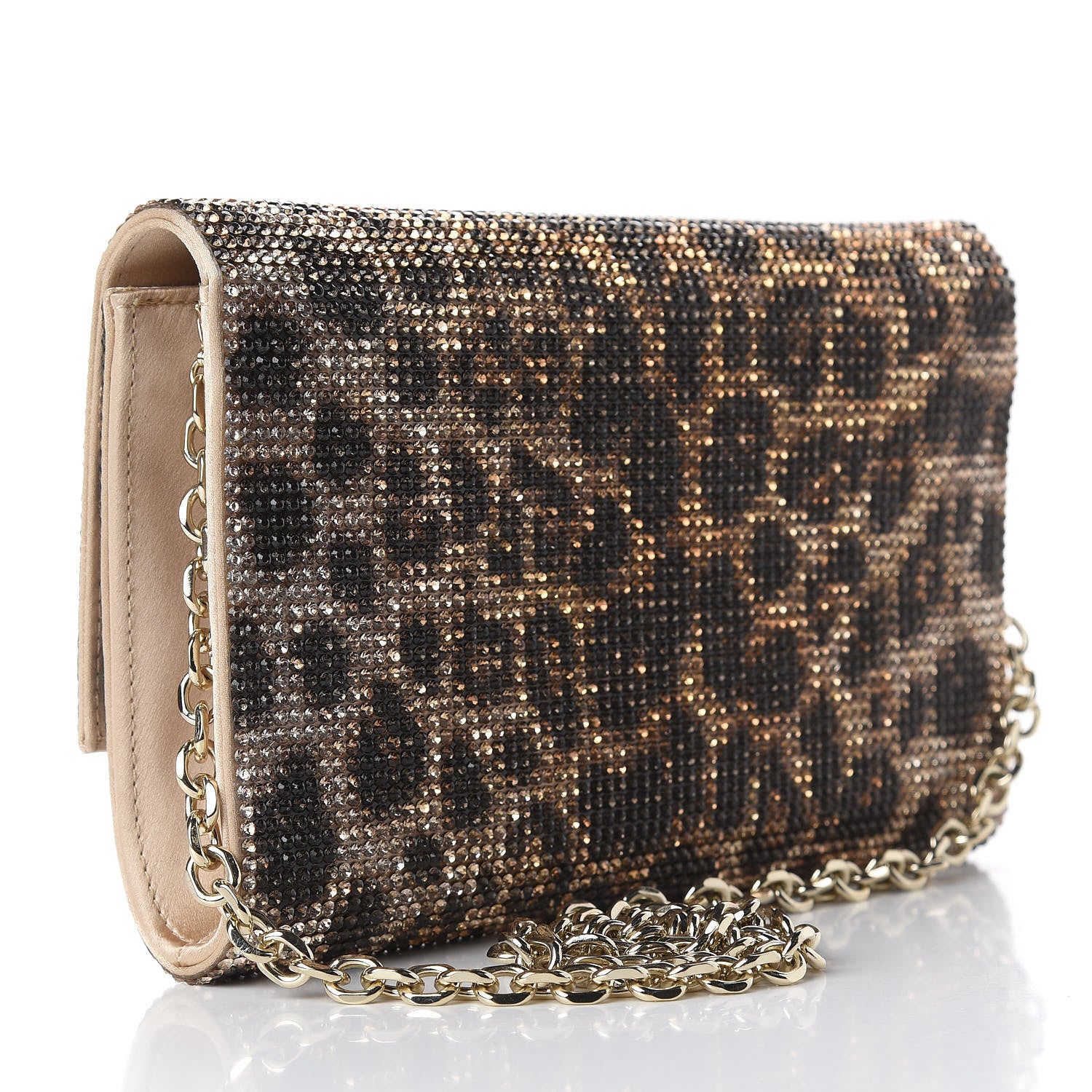 Judith Leiber Swarovski Crystal Fizzoni Leopard Clutch Champagne Multicolor 3 of 11