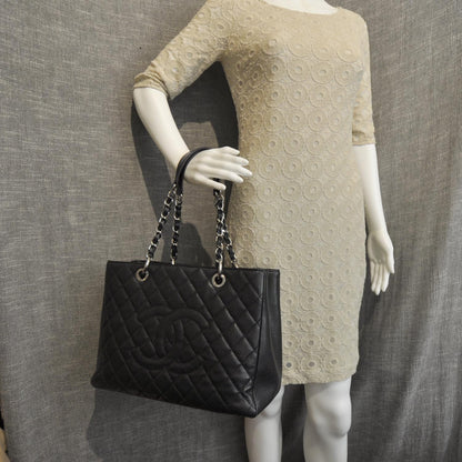 Chanel Caviar Quilted Grand Shopping Tote GST Black 2 of 10