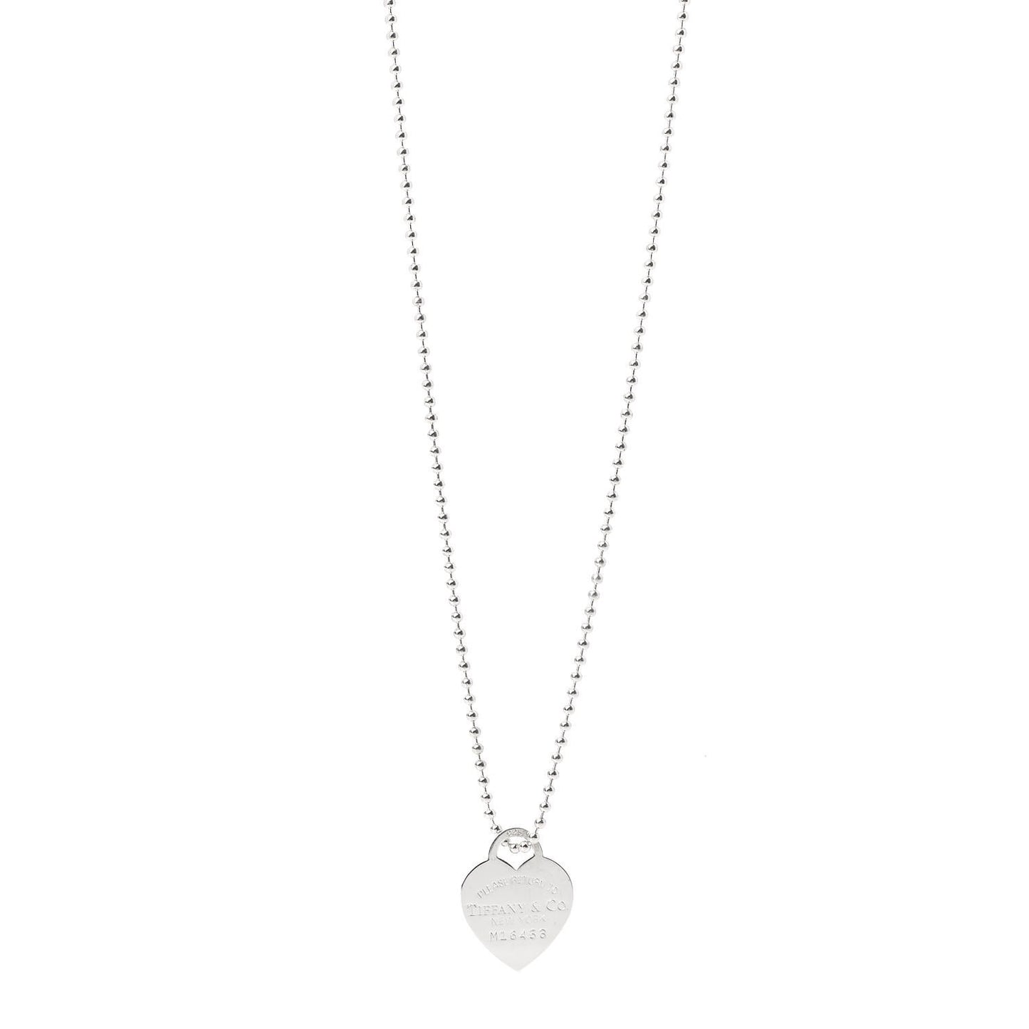 Sterling Silver Long Return to Tiffany Heart Pendant Necklace