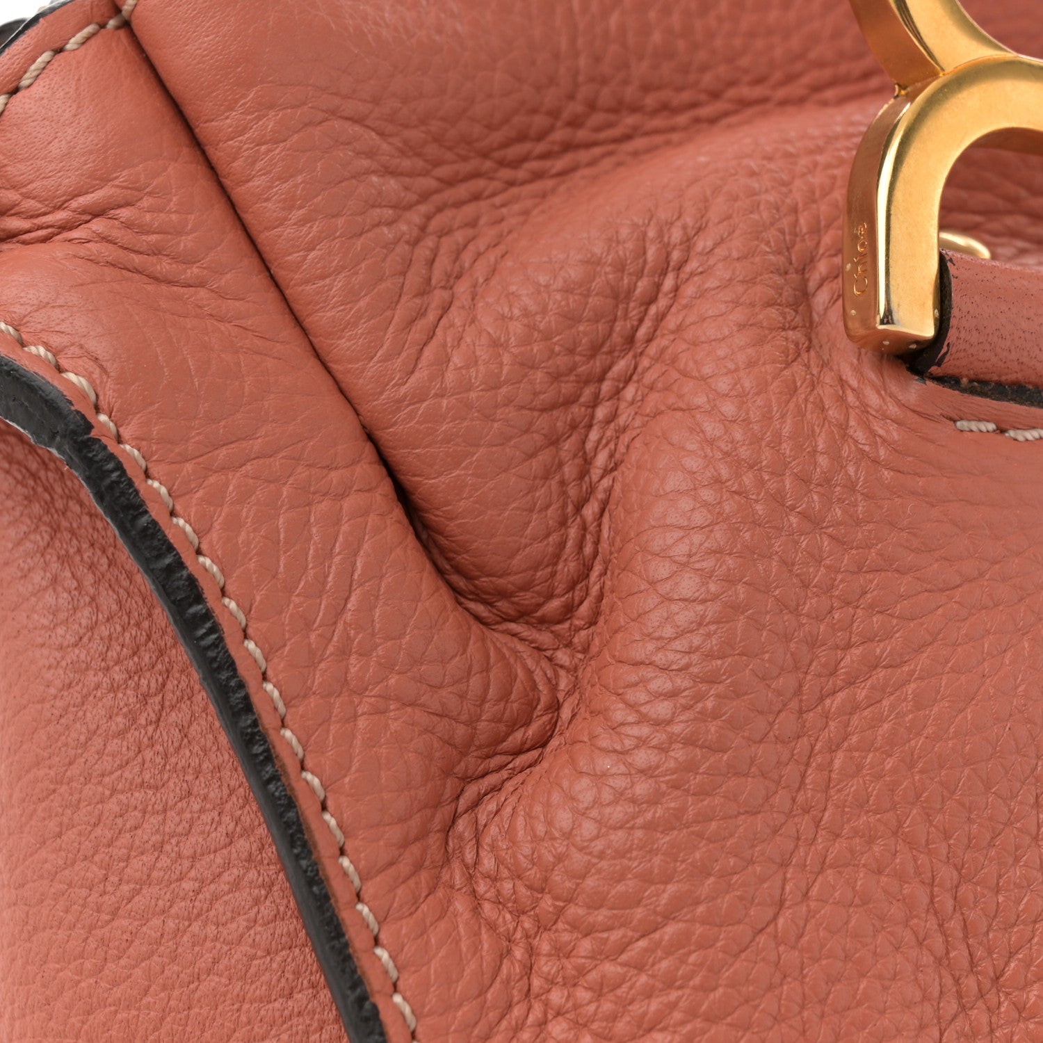 Chloe Calfskin Large Marcie Satchel Coral 12 of 12