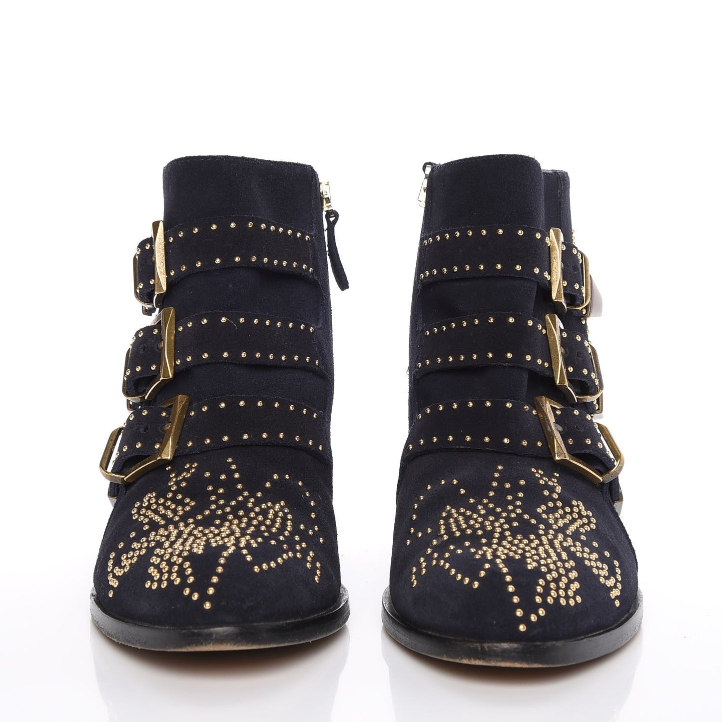 Suede Studded Suzanna Ankle Booties Boots 37.5 Celtic Night