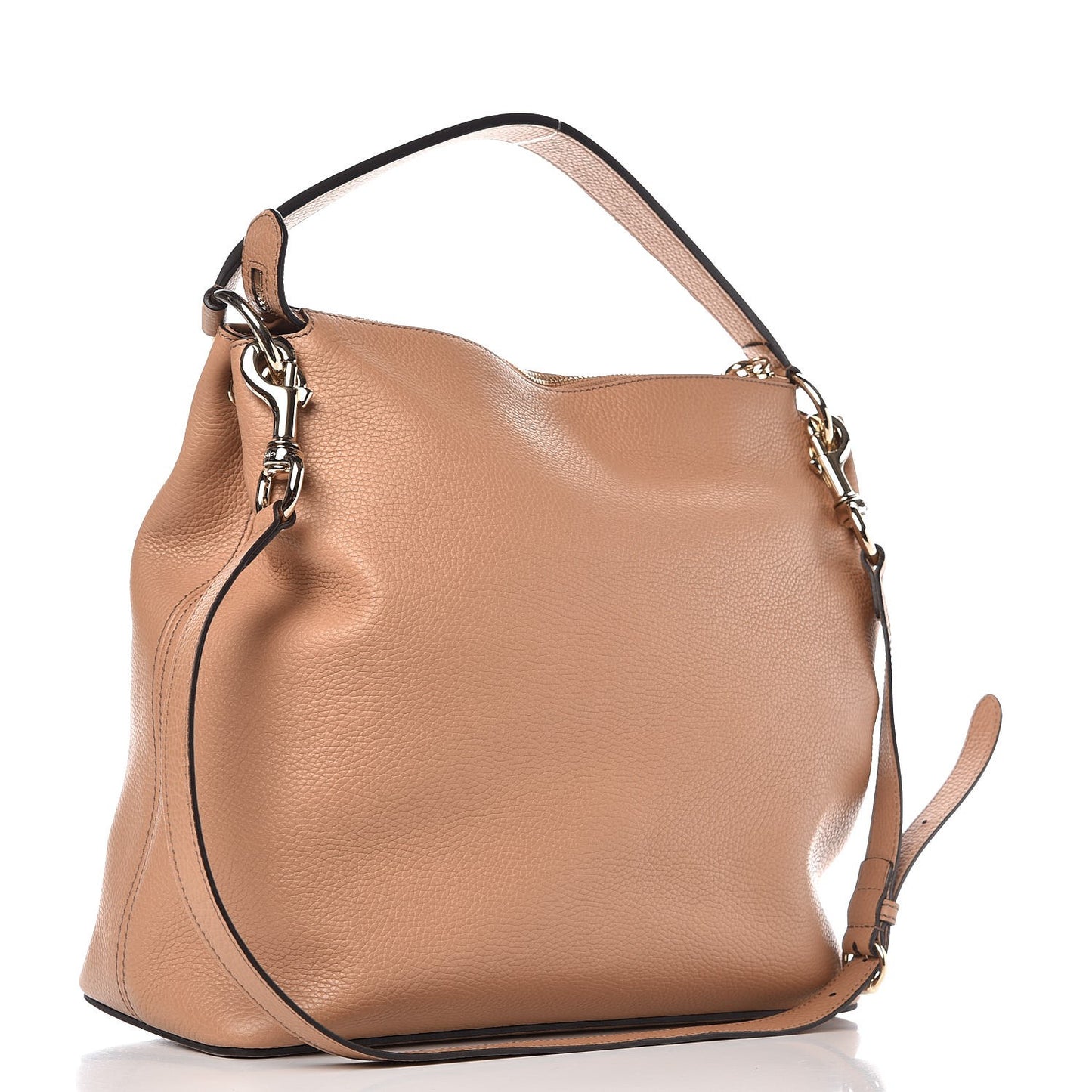 Pebbled Calfskin Large Soho Hobo Camelia