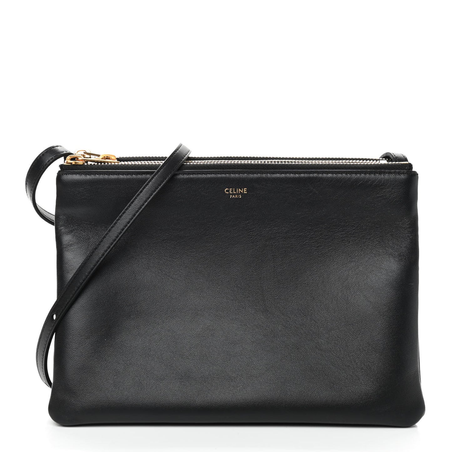 Lambskin Large Trio Crossbody Bag Black