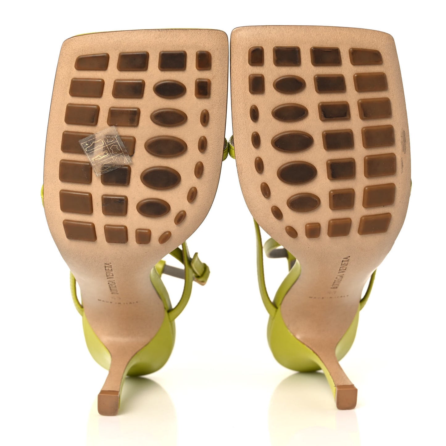 Lambskin Stretch Multi Strap 90mm Sandals 41 Pistachio