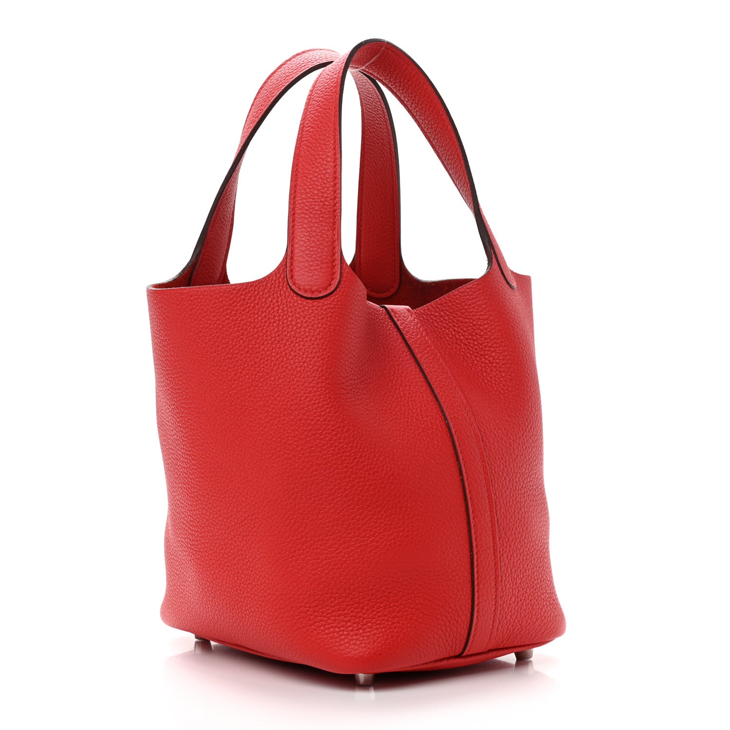 Hermes Taurillon Maurice Picotin Lock 18 PM Rouge De Coeur 3 of 10