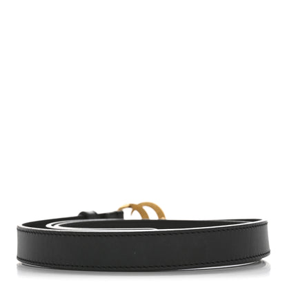 Gucci Calfskin Pearl Double G 20mm Belt 90 36 Black Cream 2 of 7