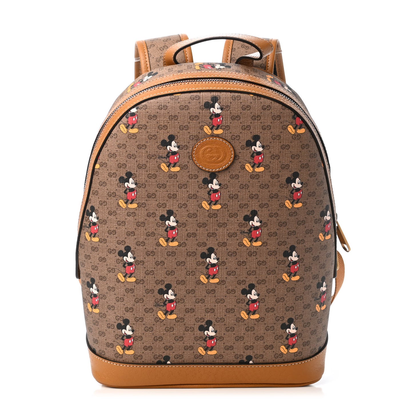X DISNEY Mini Vintage GG Supreme Monogram Mickey Mouse Small Dome Backpack Beige Vintage Sun Oil