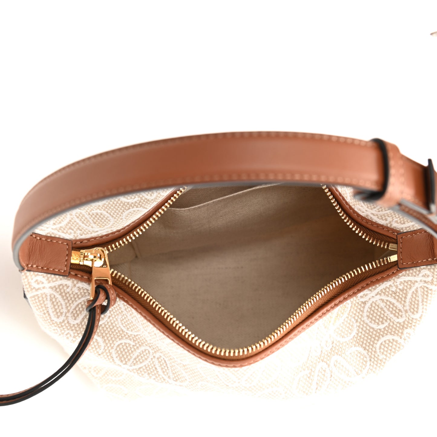 Jacquard Anagram Calfskin Small Cubi Bag Ecru Tan