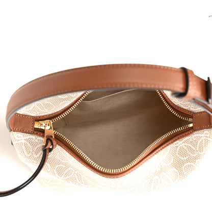 Loewe Jacquard Anagram Calfskin Small Cubi Bag Ecru Tan 5 of 9
