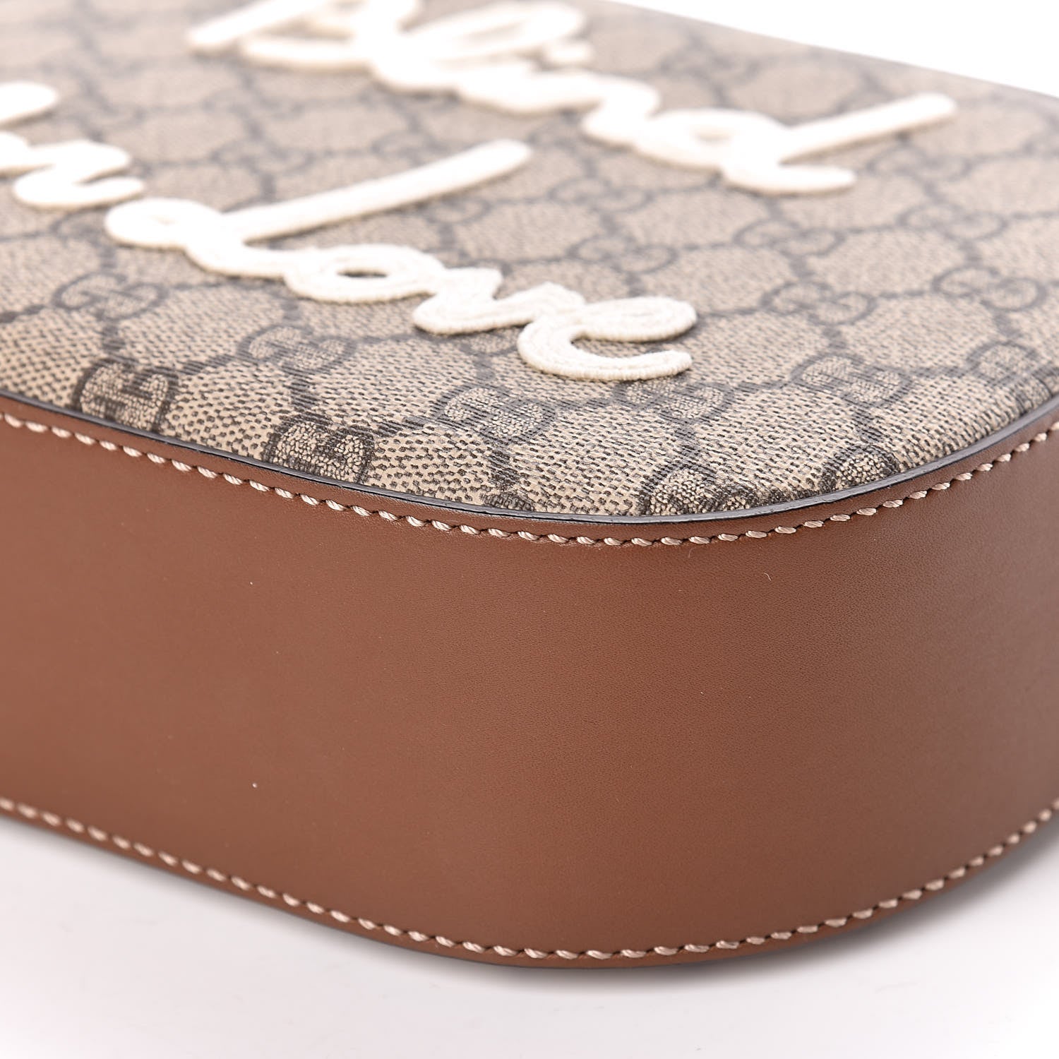 Gucci GG Supreme Monogram Blind For Love Embroidered Mini Chain Shoulder Bag Beige Tuscany 11 of 11