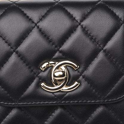 Chanel Lambskin Quilted Mini Trendy CC Chain Wallet Black 9 of 10
