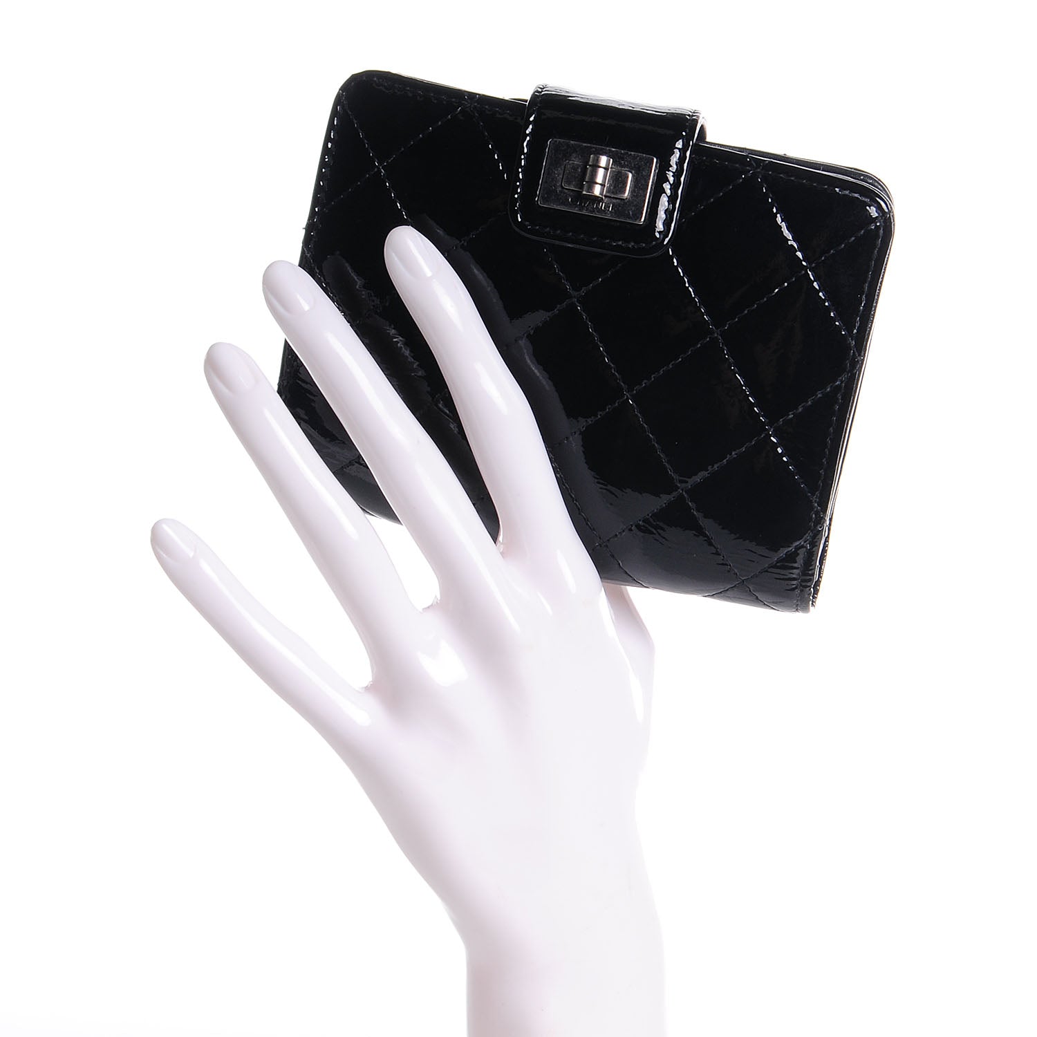Chanel Patent Reissue Compact Wallet Black 2 of 10