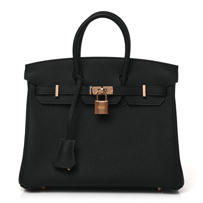 Hermes Togo Birkin 25 Black 1 of 9
