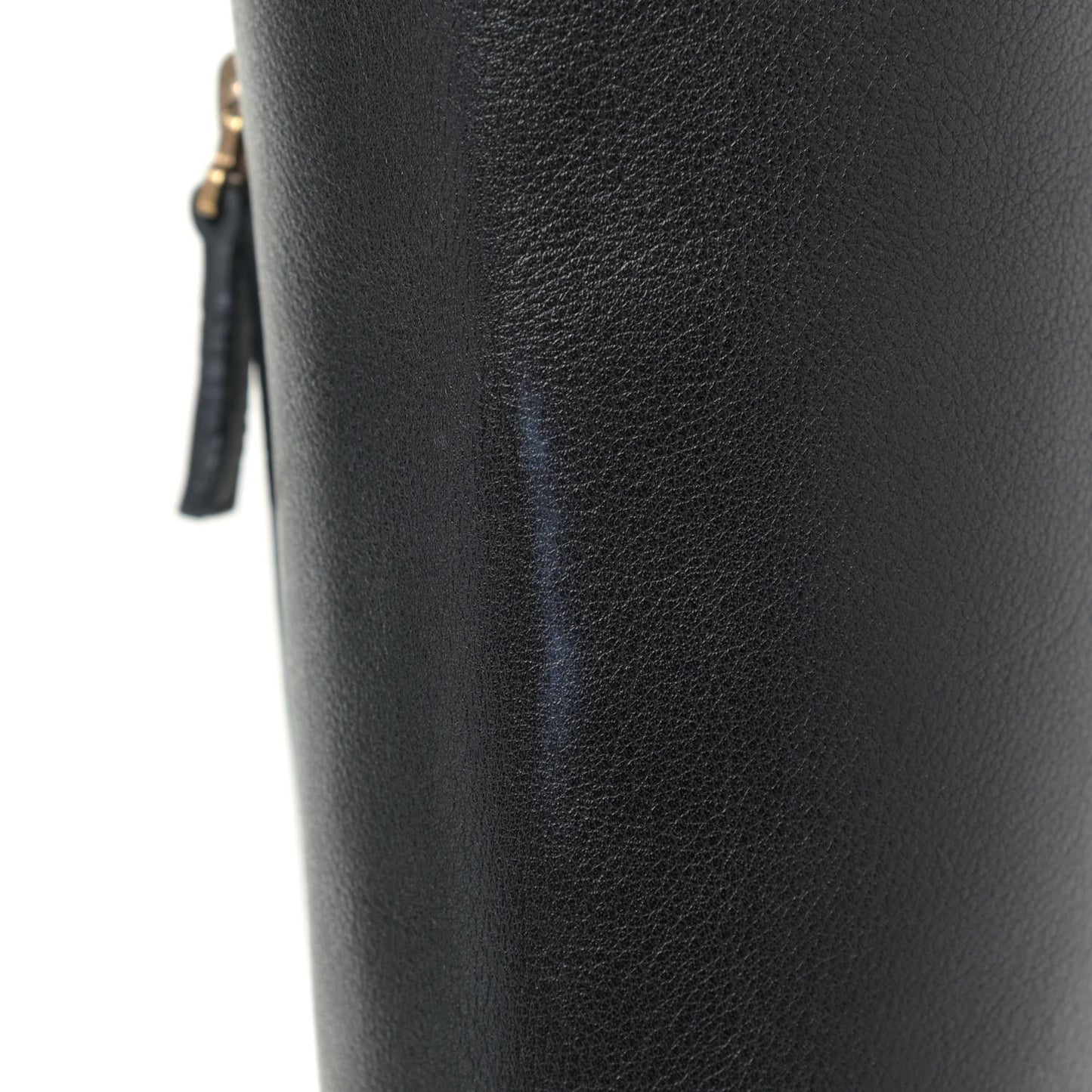 Calfskin Knee High Buckle Boots 37.5 Black