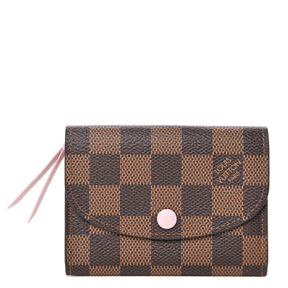 Louis Vuitton Damier Ebene Rosalie Coin Purse Rose Ballerine 1 of 7