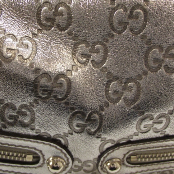 Guccissima Capri Satchel Metallic Gold
