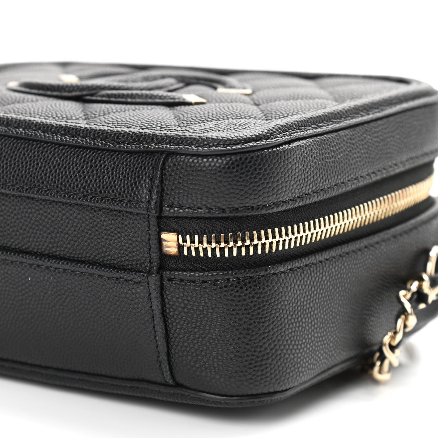 Chanel Caviar Quilted Small CC Filigree Vanity Case Black 10 of 11