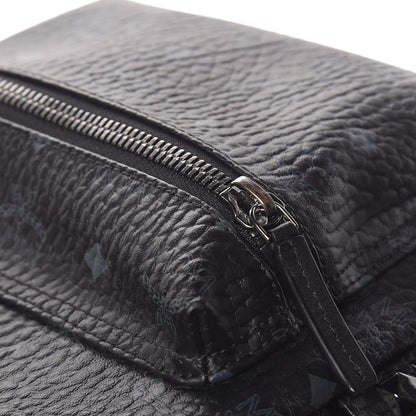 MCM Visetos Small Side Stud Stark Backpack Black 14 of 19