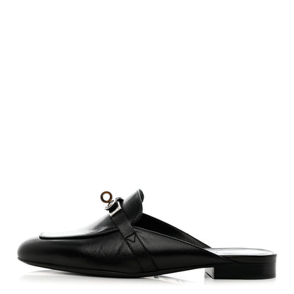 Hermes Goatskin Oz Mules 36.5 Black 1 of 13