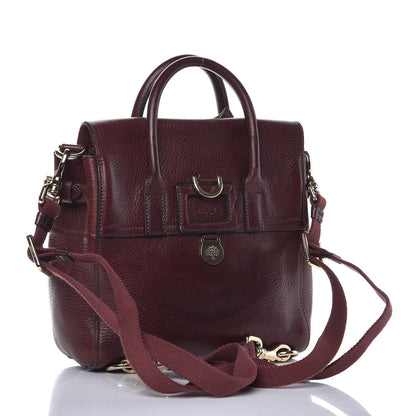 Mulberry Natural Leather Mini Cara Delevingne Convertible Satchel Oxblood 3 of 12