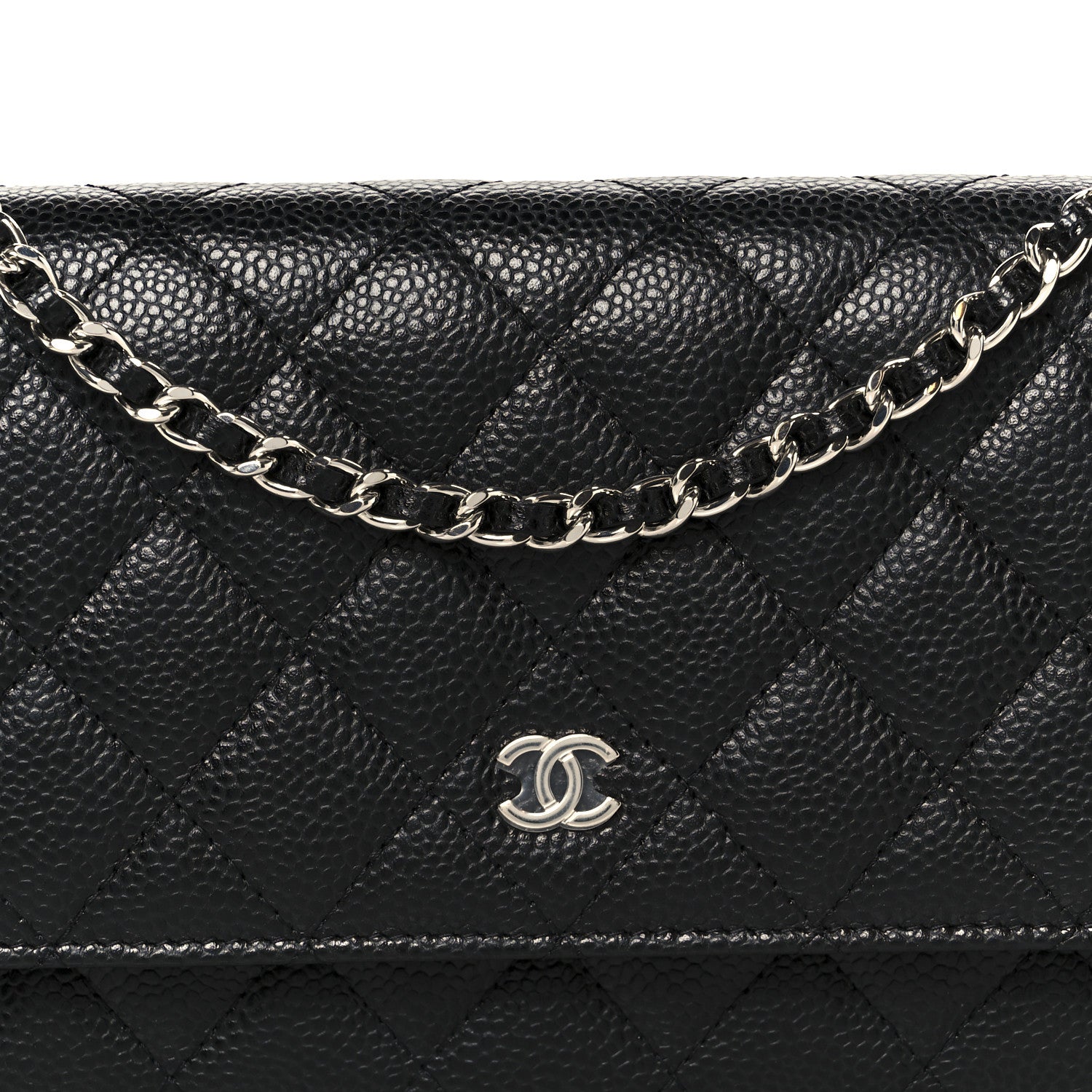 Chanel Caviar Quilted Wallet on Chain WOC Black 9 of 11