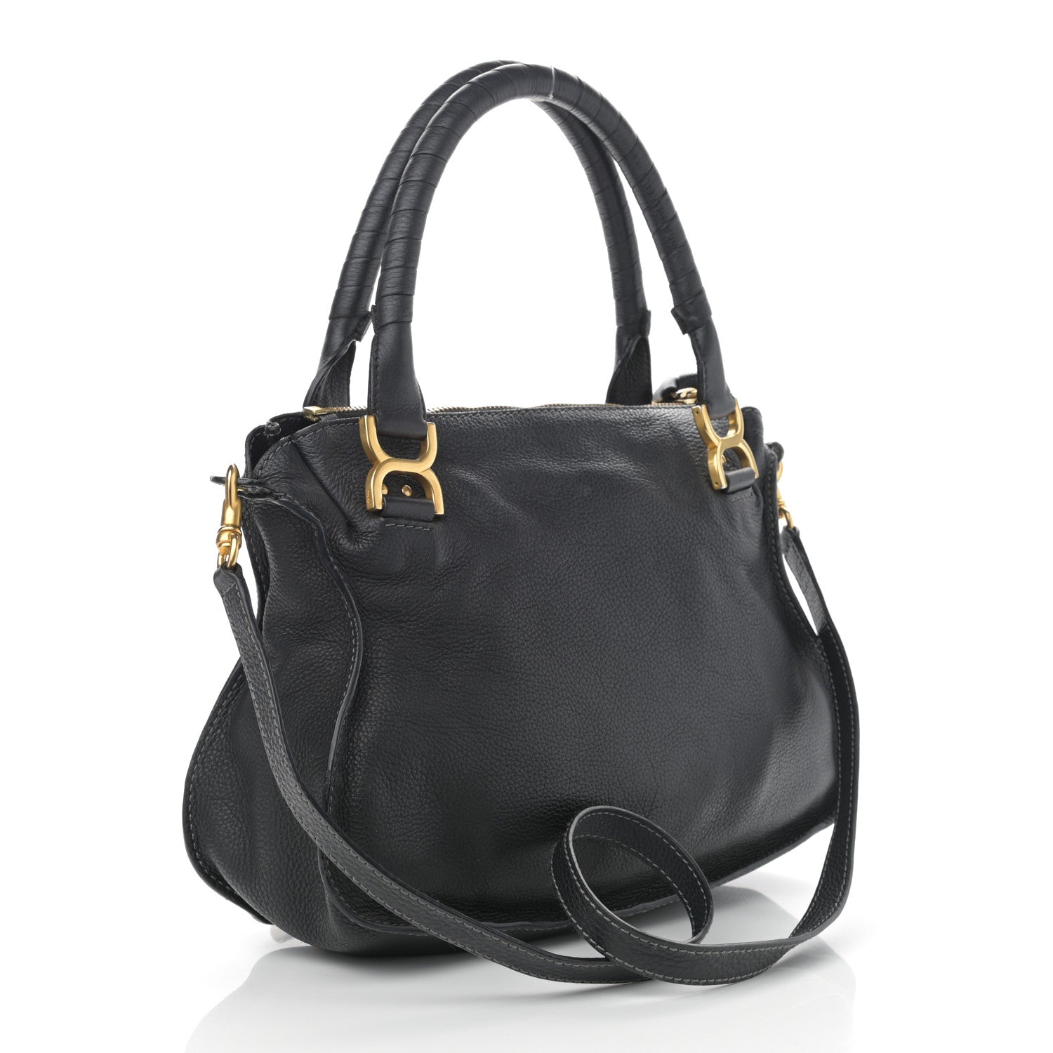 Chloe Calfskin Medium Marcie Satchel Black 3 of 12