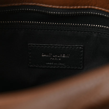 Saint Laurent Crinkled Calfskin Matelasse Monogram Medium Niki Chain Satchel Tan Brown 5 of 8
