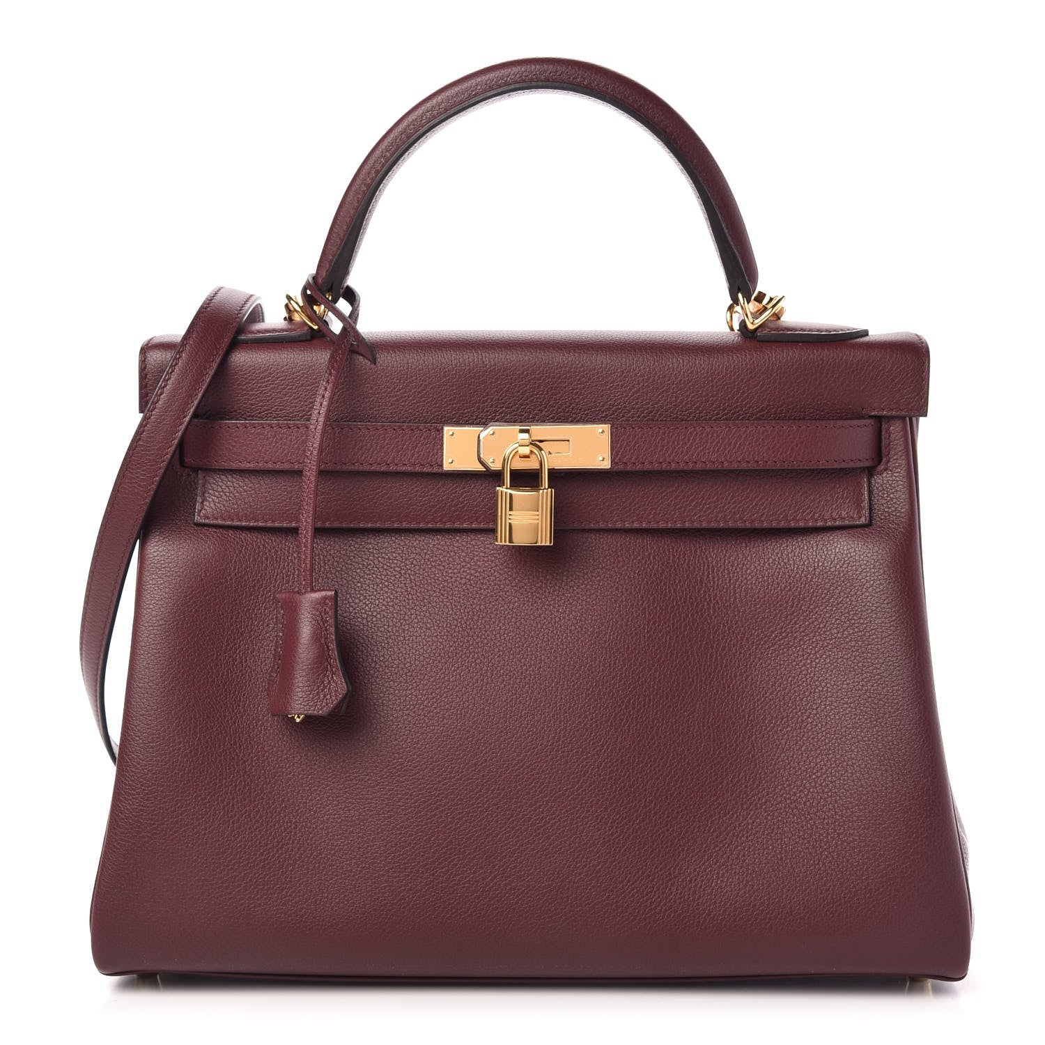 Hermes Evercolor Kelly Retourne 32 Bordeaux 1 of 12