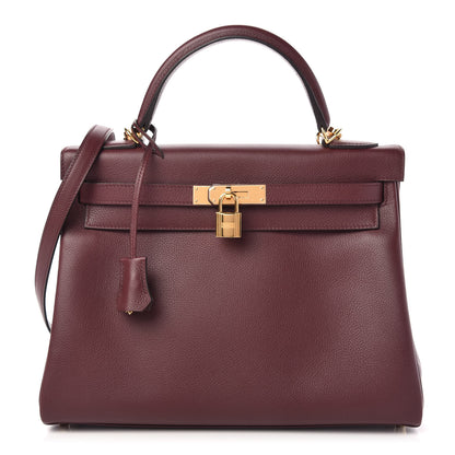 Hermes Evercolor Kelly Retourne 32 Bordeaux 1 of 12
