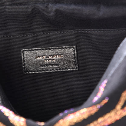 Saint Laurent Canvas Calfskin Metallic Tiger Print Monogram Lou Camera Bag Multicolor 7 of 8