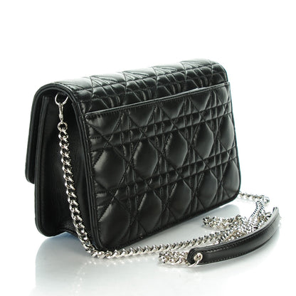 Christian Dior Lambskin Cannage Large Miss Dior Promenade Pouch Black 3 of 8