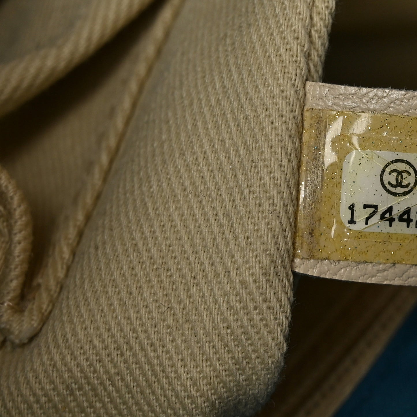 Iridescent Calfskin Large Chic Quilt Flap Blue