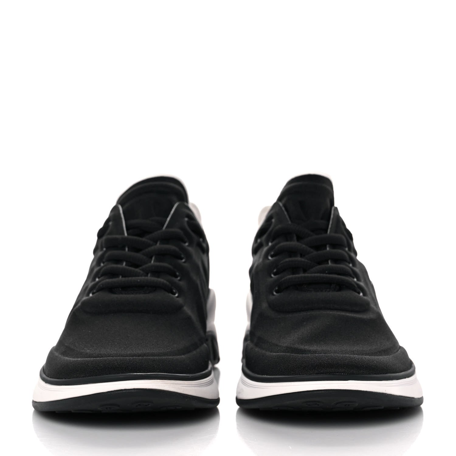 Chanel Lycra CC Sneakers 37.5 Black 2 of 8