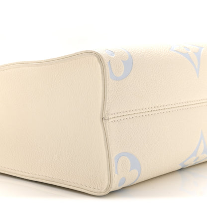 Louis Vuitton Empreinte Monogram Giant Onthego PM Latte Candy Blue 8 of 9