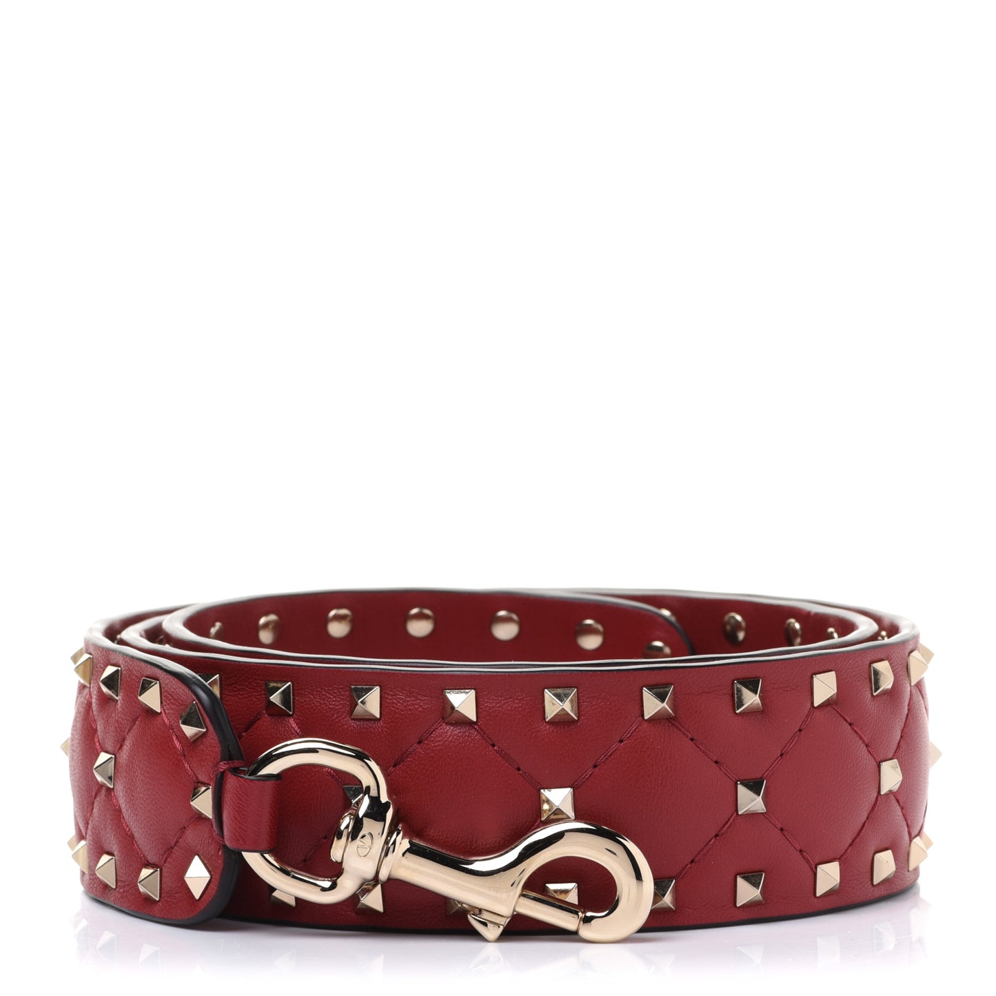 Nappa Rockstud Spike Shoulder Strap Rosso Valentino