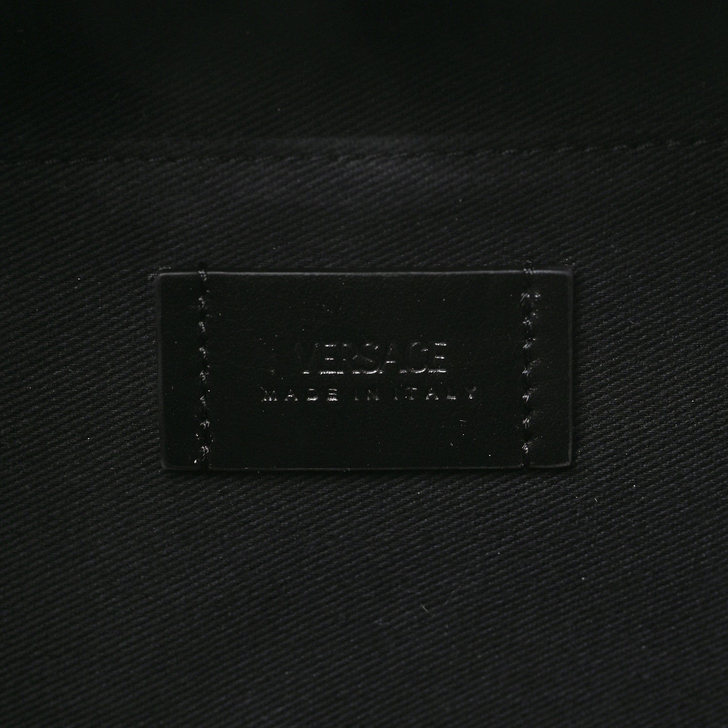 Versace Coated Canvas La Greca Signature Messenger Bag Black Blue 6 of 9