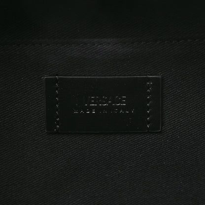 Versace Coated Canvas La Greca Signature Messenger Bag Black Blue 6 of 9