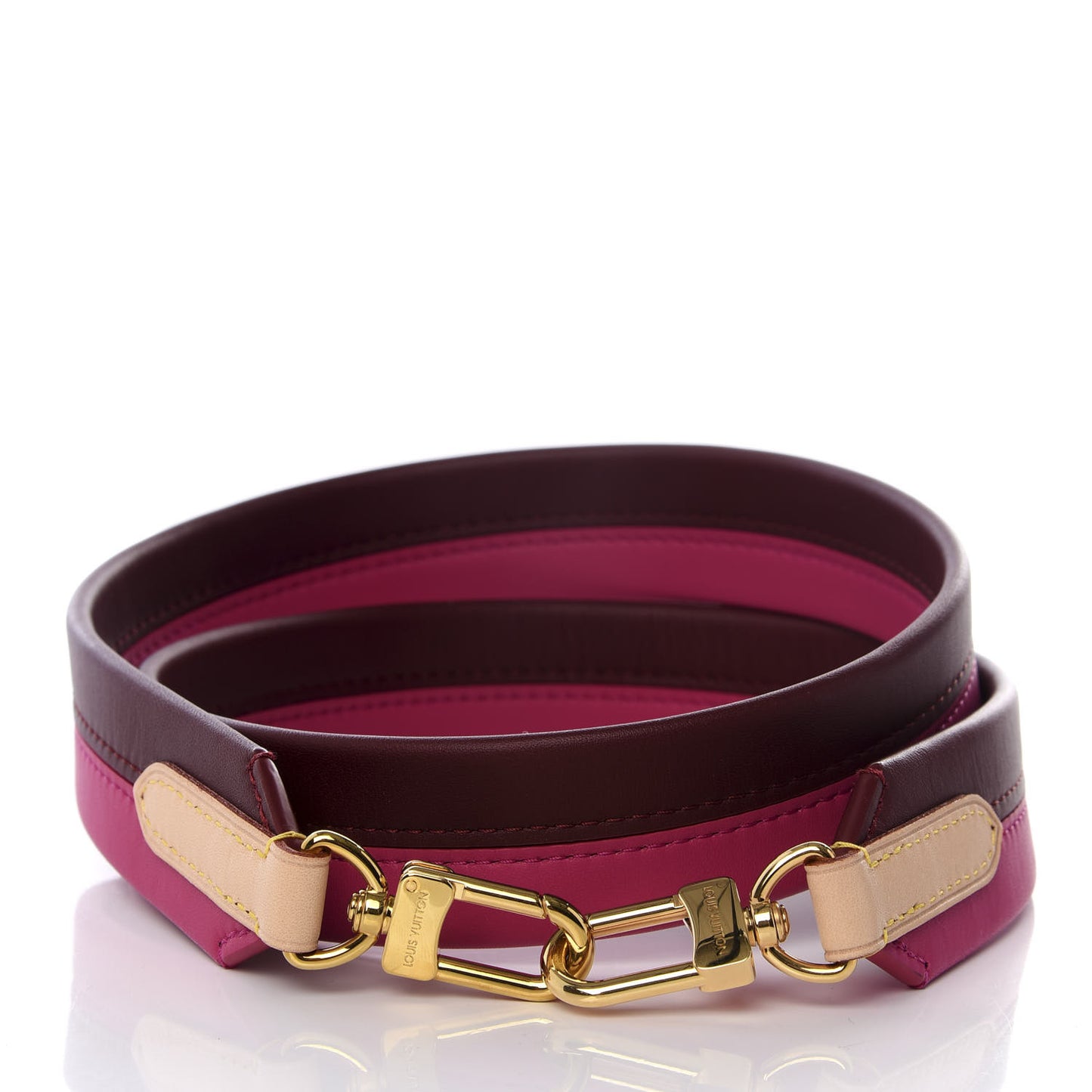 Calfskin Cluny BB Shoulder Strap Bordeaux Fuchsia
