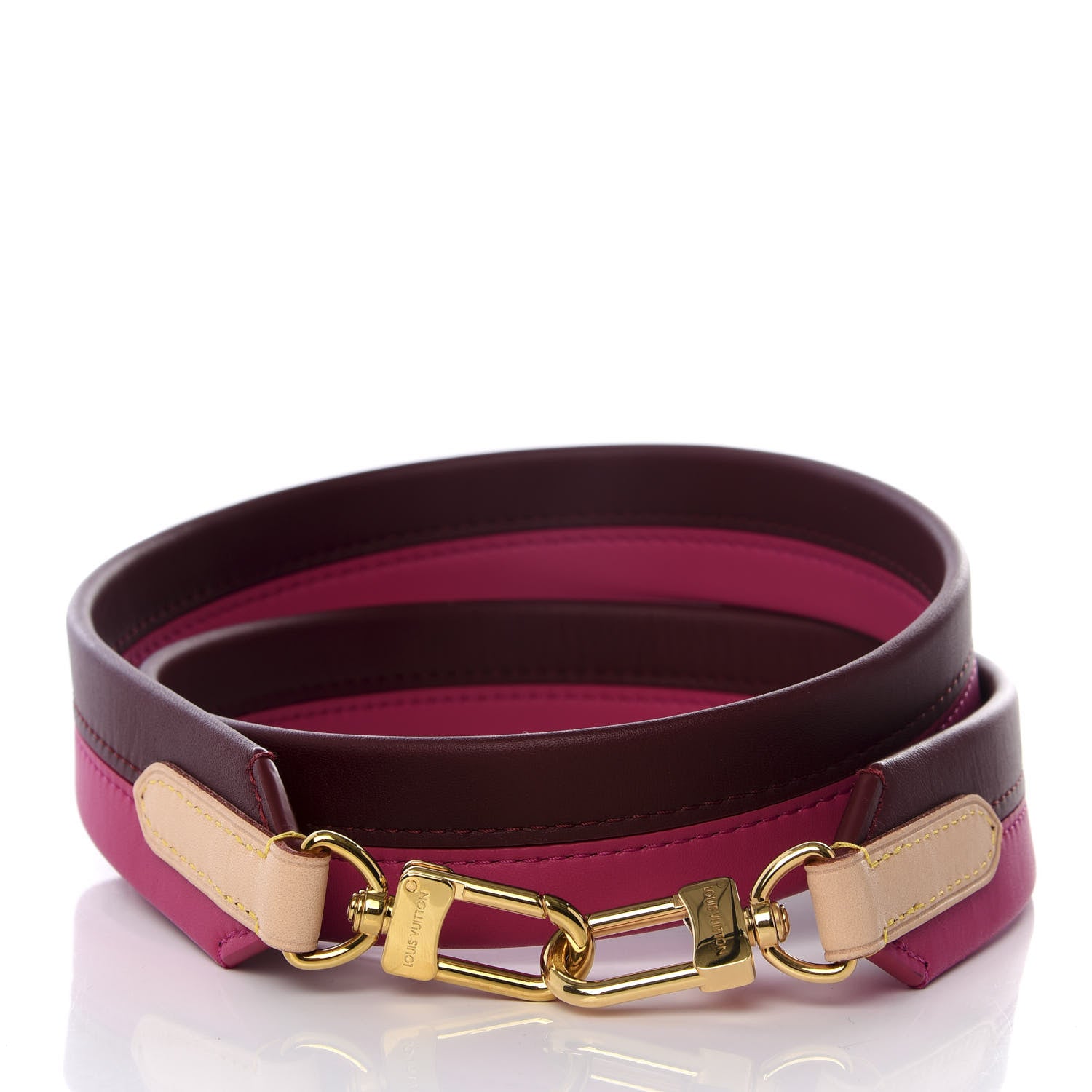 Louis Vuitton Calfskin Cluny BB Shoulder Strap Bordeaux Fuchsia 3 of 4