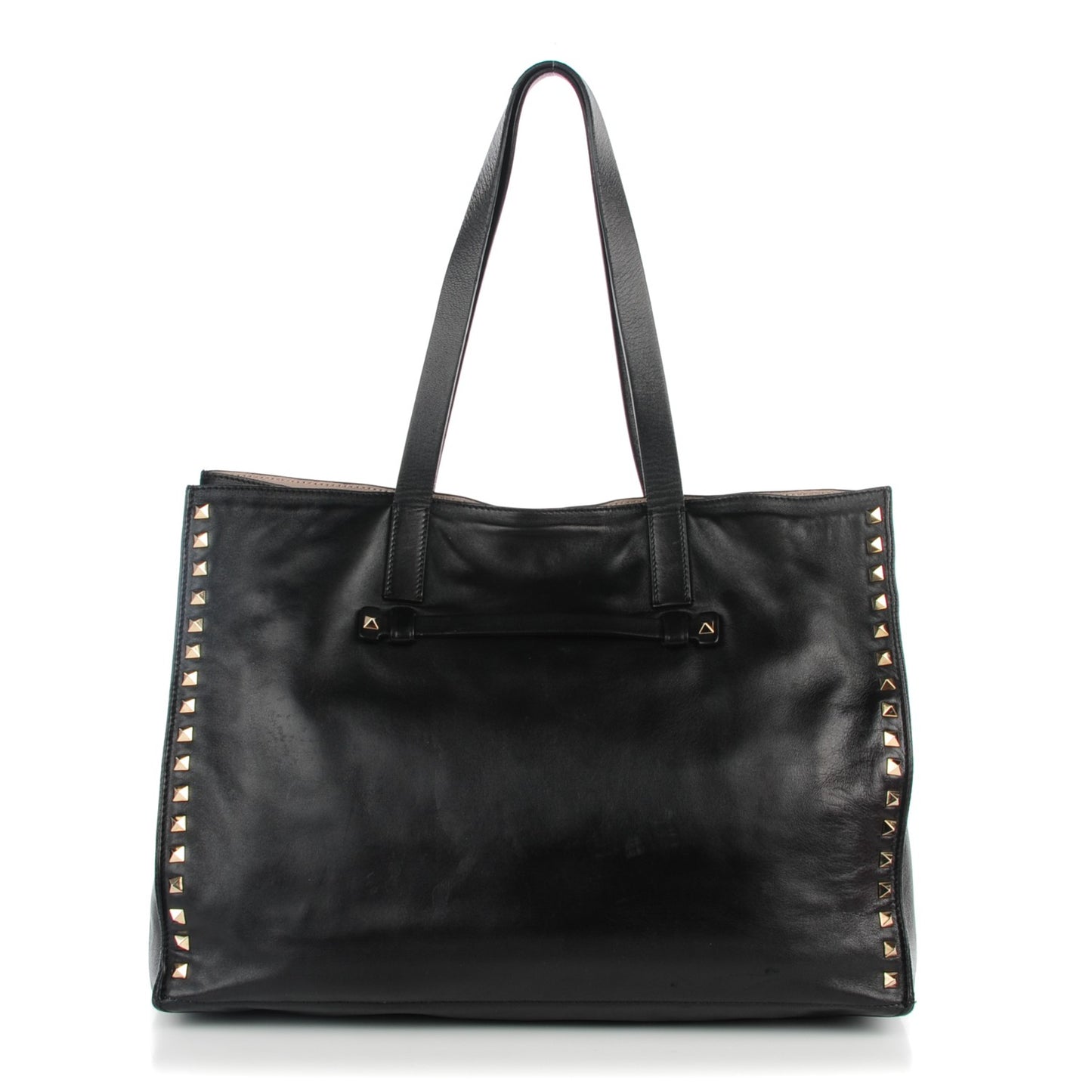 Nappa Medium Rockstud Soft Tote Black