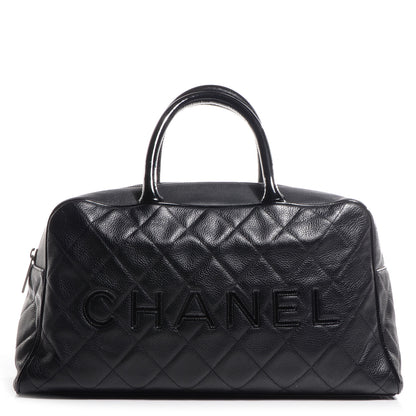 Chanel Caviar Patent Large Bowler Black 1 of 7