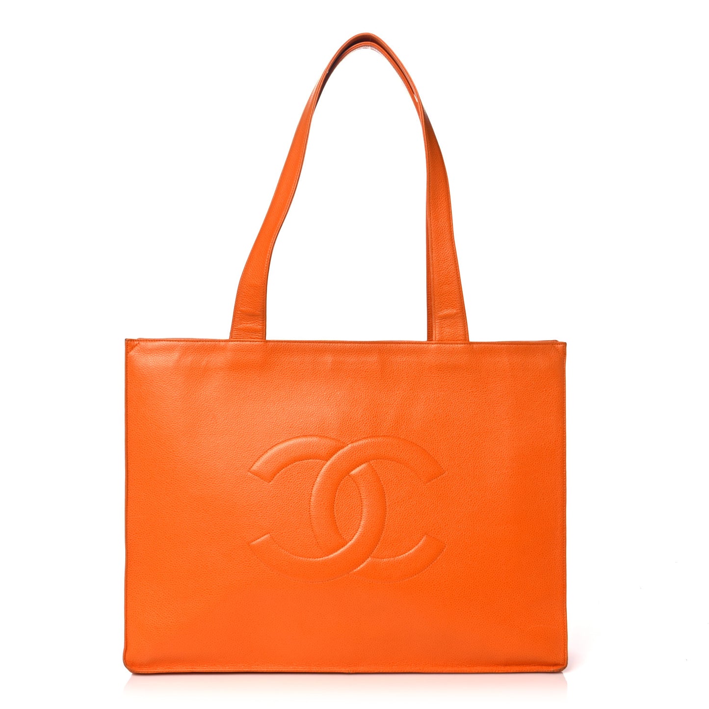 Caviar CC Timeless Shoulder Bag Orange