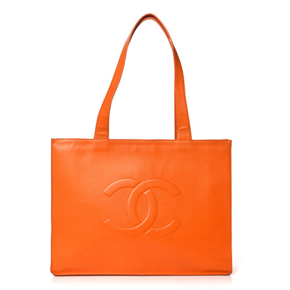Chanel Caviar CC Timeless Shoulder Bag Orange 1 of 15