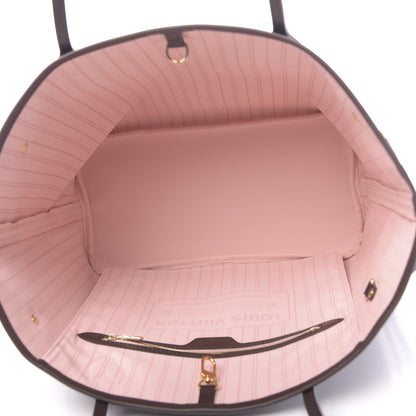 Louis Vuitton Damier Ebene Neo Neverfull MM Rose Ballerine 6 of 12