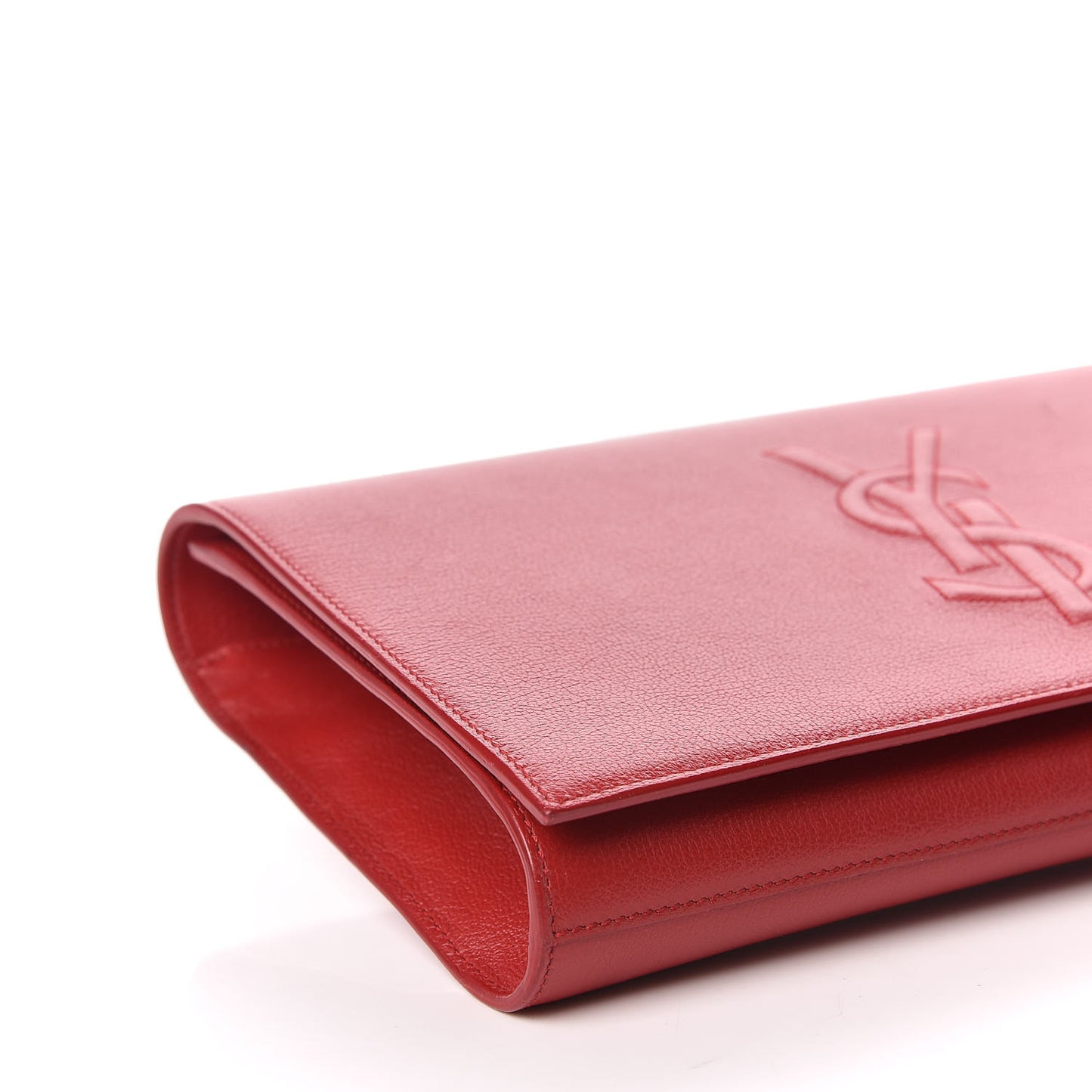 Calfskin Monogram Large Belle De Jour Clutch Red
